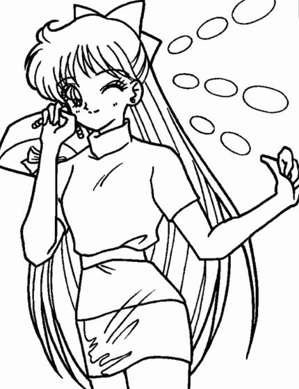 美麗的少女簡筆