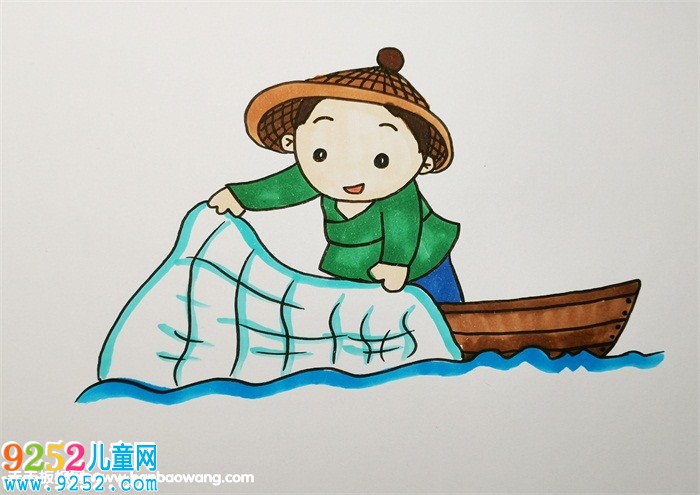 漁船和漁夫<a href=http://www.inspiredelm.com/jianbihua/ target=_blank class=infotextkey>簡筆畫</a>