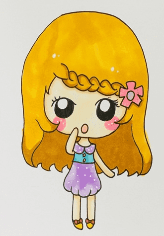 漂亮的長發(fā)女孩怎么畫_漂亮的長發(fā)女孩簡筆畫畫法步驟教程