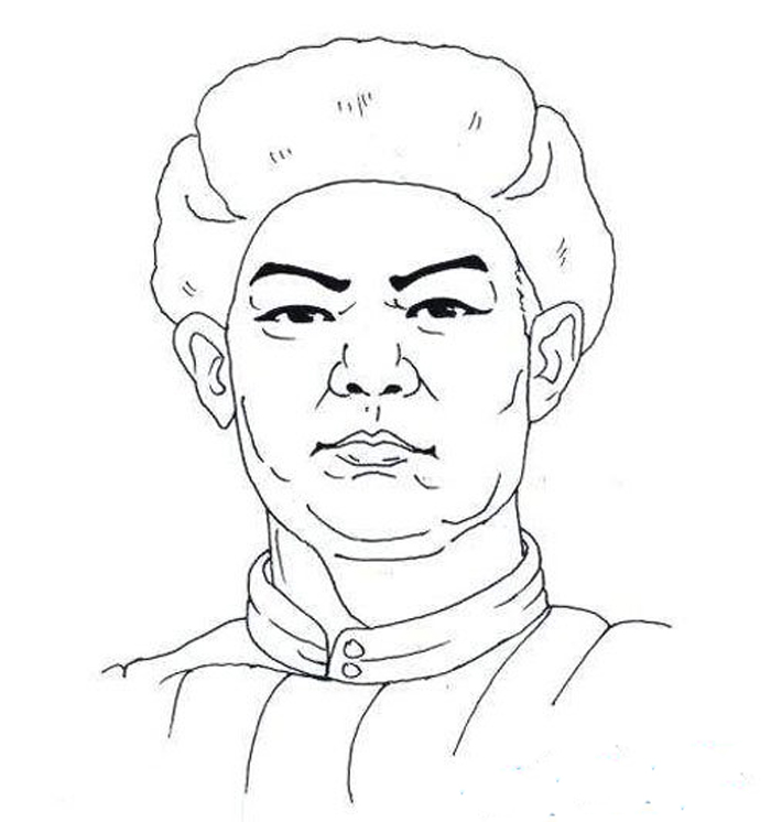 民族英雄黃繼光簡筆畫