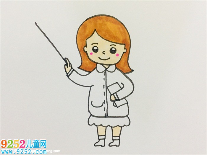 長發(fā)老師<a href=http://www.inspiredelm.com/jianbihua/ target=_blank class=infotextkey>簡筆畫</a>怎么畫