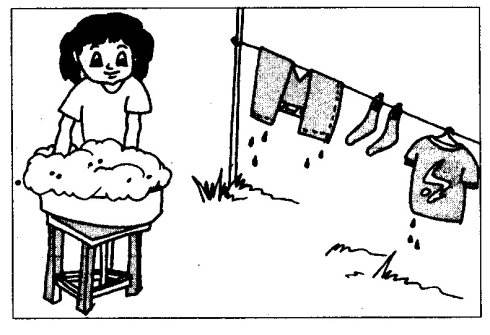 洗衣服的人簡筆
