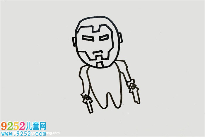 鋼鐵俠的簡單又帥的畫