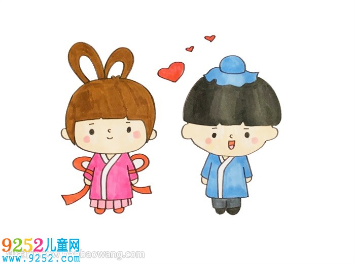 牛郎織女<a href=http://www.inspiredelm.com/jianbihua/ target=_blank class=infotextkey>簡(jiǎn)筆畫</a>教程