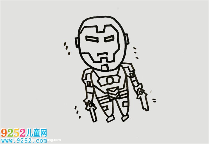 鋼鐵俠的簡單又帥的畫