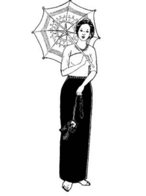 傣族姑娘人物簡(jiǎn)筆