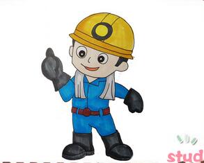 鐵路工人簡(jiǎn)筆畫