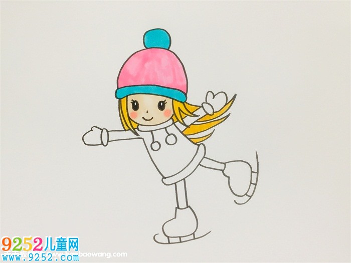 小女孩滑冰<a href=http://www.inspiredelm.com/jianbihua/ target=_blank class=infotextkey>簡筆畫</a>