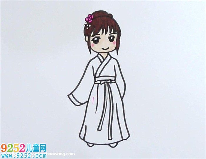漢服女孩<a href=http://www.inspiredelm.com/jianbihua/ target=_blank class=infotextkey>簡筆畫</a>