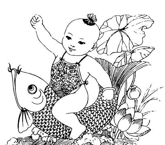 春節(jié)拜年人物簡筆