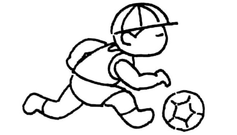 足球隊(duì)員人物簡(jiǎn)筆