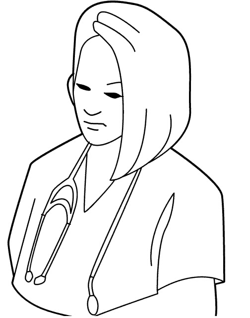 女護(hù)士人物簡(jiǎn)筆