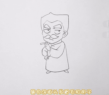 魯迅先生人物簡筆步驟