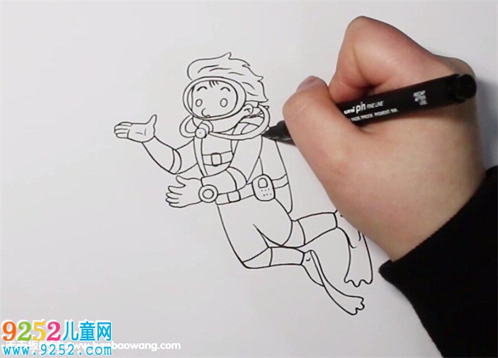 潛水員怎么畫