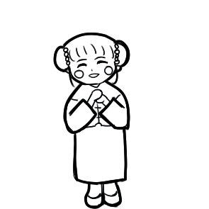 女生拜年<a href=http://www.inspiredelm.com/jianbihua/ target=_blank class=infotextkey>簡(jiǎn)筆畫</a>手繪教程