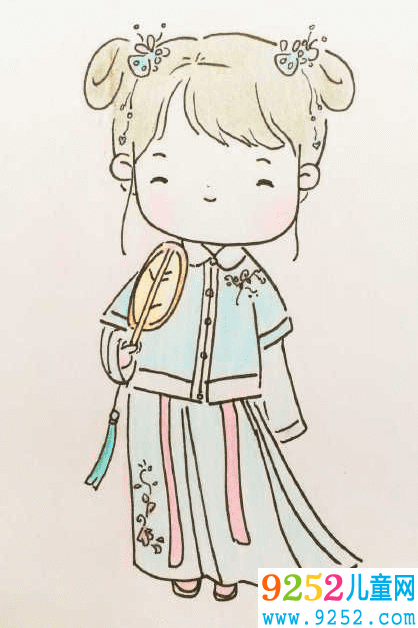 漢服小姑娘Q版簡(jiǎn)筆