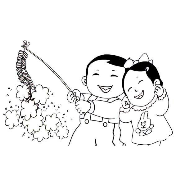 快樂的小孩簡筆
