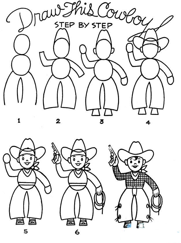 西部牛仔<a href=http://www.inspiredelm.com/dongman/ target=_blank class=infotextkey>動(dòng)漫</a>人物<a href=http://www.inspiredelm.com/jianbihua/ target=_blank class=infotextkey>簡(jiǎn)筆畫</a>畫法分享