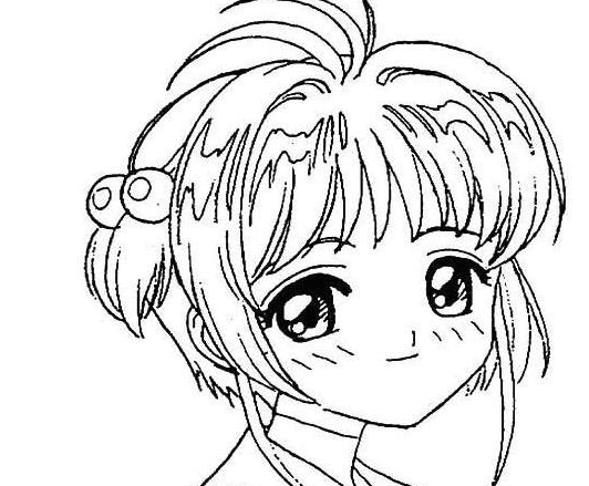 手繪q版女生簡筆畫圖片_大眼睛女孩