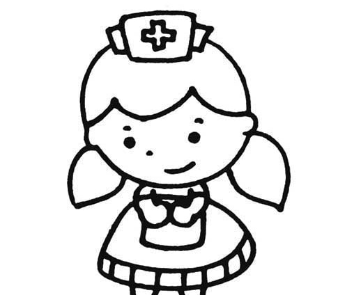 可愛的護(hù)士天使-卡通護(hù)士簡(jiǎn)筆畫