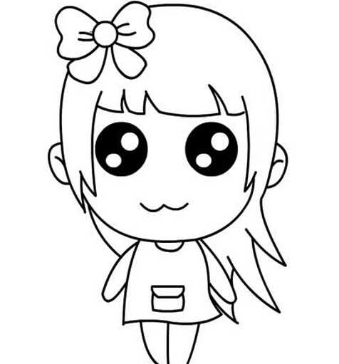 超萌小女孩_萌系動(dòng)漫女生簡(jiǎn)筆畫圖片