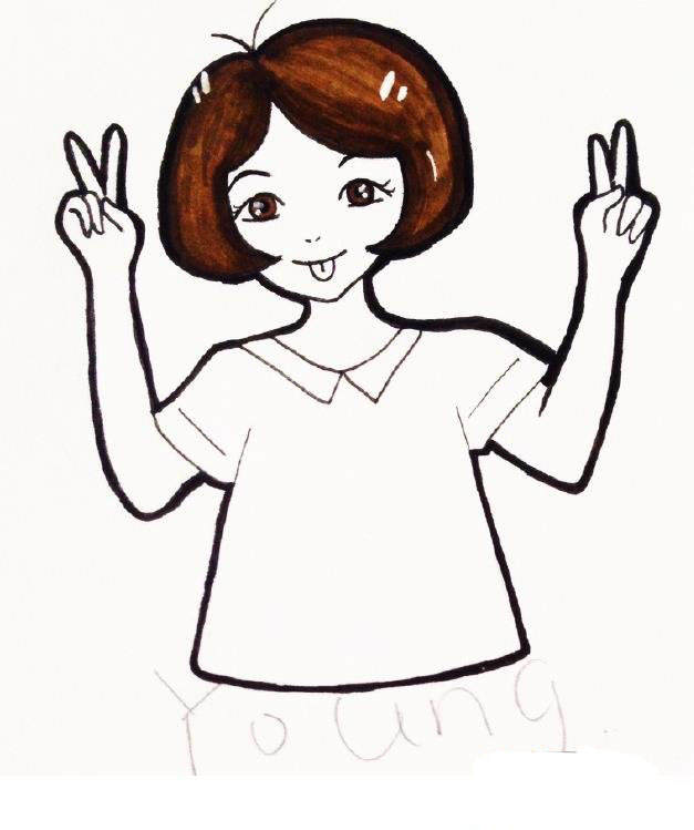 卡通動(dòng)漫人物怎么畫 剪刀手少女簡(jiǎn)筆畫畫法分享