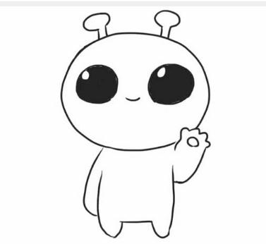 萌萌噠的外星人怎么畫_萌萌噠的外星人簡筆畫畫法步驟教程