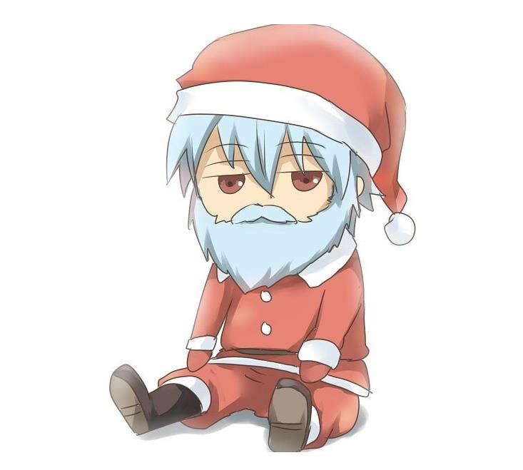 年輕的圣誕老人-卡通圣誕老人簡筆畫