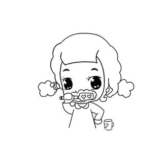 教你如何畫小朋友刷牙的簡筆畫教程