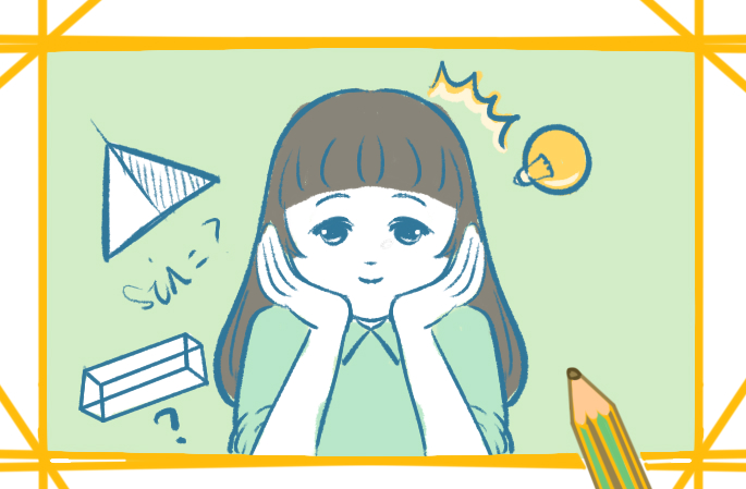 思考的女孩子簡筆畫要怎么畫_思考的女孩子簡筆畫教程步驟