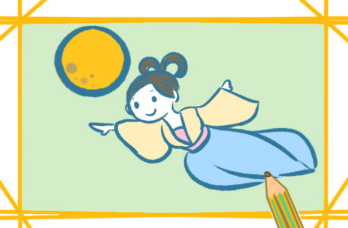 中秋節(jié)人物上色簡(jiǎn)筆畫要怎么畫