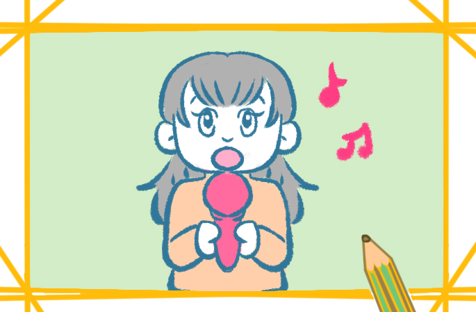 唱歌的女性上色簡(jiǎn)筆畫(huà)要怎么畫(huà)