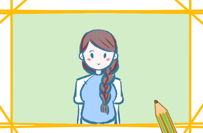 扎辮子的女孩要怎么畫_扎辮子簡筆畫圖片一學(xué)就會(huì)