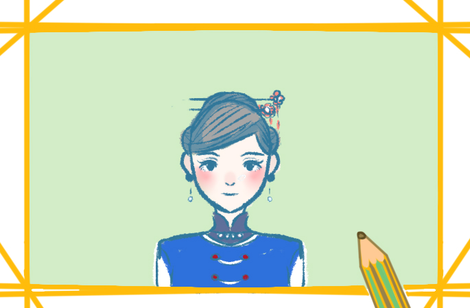 古裝的女生上色簡(jiǎn)筆畫要怎么畫