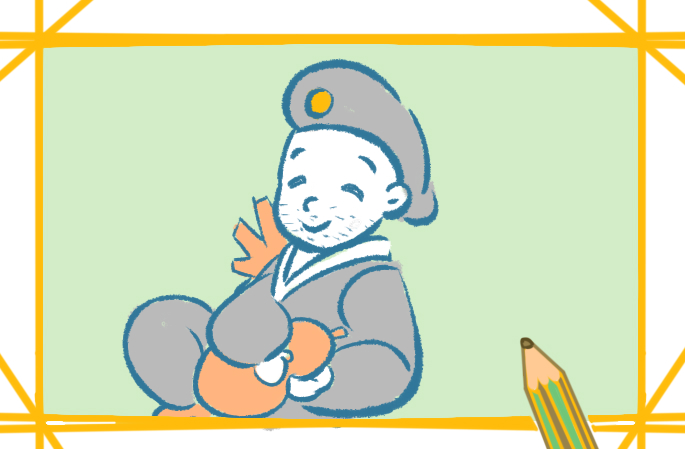 可愛(ài)的濟(jì)公上色簡(jiǎn)筆畫(huà)要怎么畫(huà)