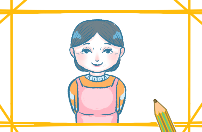 親切的母親上色簡(jiǎn)筆畫要怎么畫