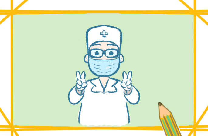 白衣帥醫(yī)生上色簡筆畫要怎么畫