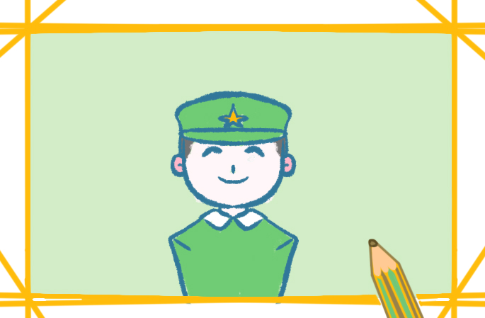 人民解放軍上色簡筆畫要怎么畫