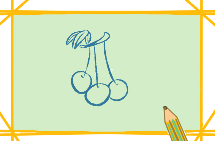 簡(jiǎn)易的櫻桃<a href=http://www.inspiredelm.com/jianbihua/ target=_blank class=infotextkey>簡(jiǎn)筆畫</a>怎么畫
