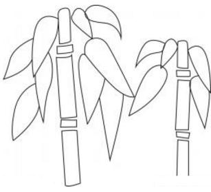 一片竹子簡(jiǎn)筆