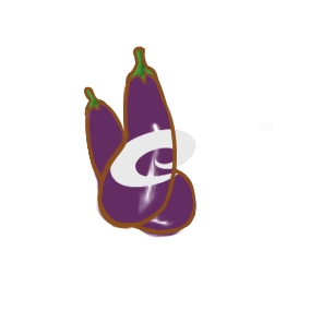 紫色的茄子怎么畫？