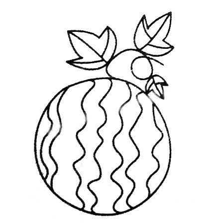 水果西瓜簡(jiǎn)筆畫(huà)