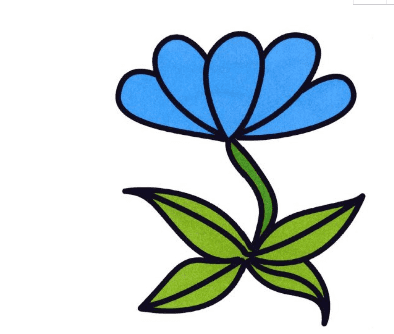 一朵小花植物簡筆
