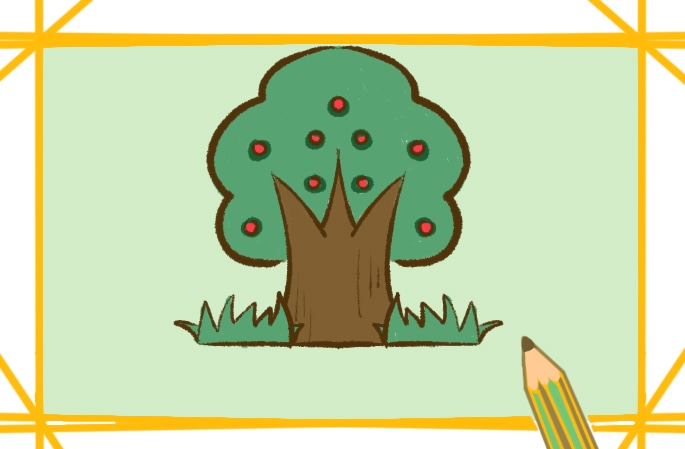 好看的果樹<a href=http://www.inspiredelm.com/jianbihua/ target=_blank class=infotextkey>簡筆畫</a>教程圖片步驟