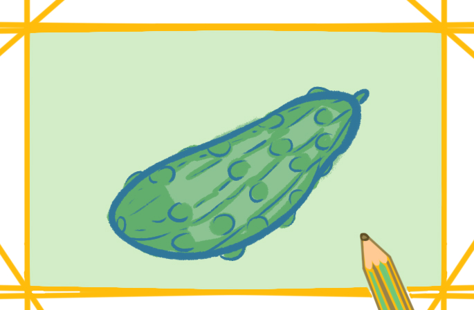 簡單好看的苦瓜上色<a href=http://www.inspiredelm.com/jianbihua/ target=_blank class=infotextkey>簡筆畫</a>要怎么畫