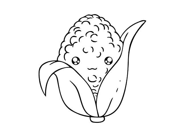 玉米幼兒簡(jiǎn)筆