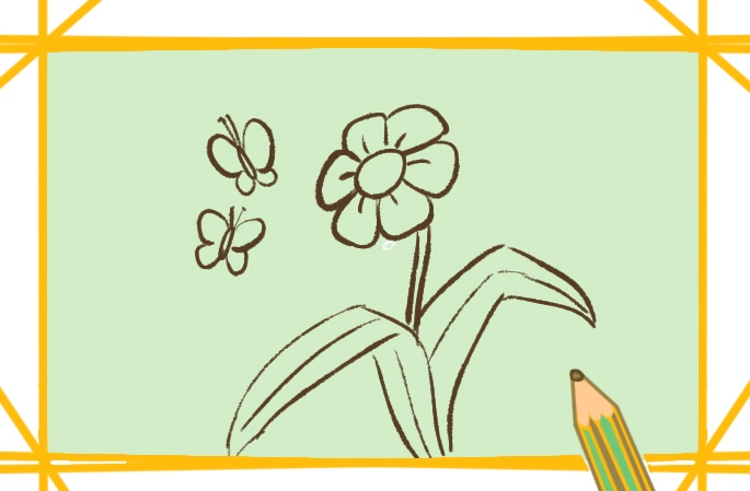好看的蝴蝶與花<a href=http://www.inspiredelm.com/jianbihua/ target=_blank class=infotextkey>簡筆畫</a>圖片怎么畫