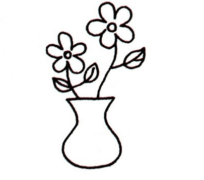 花瓶里的花植物簡(jiǎn)筆