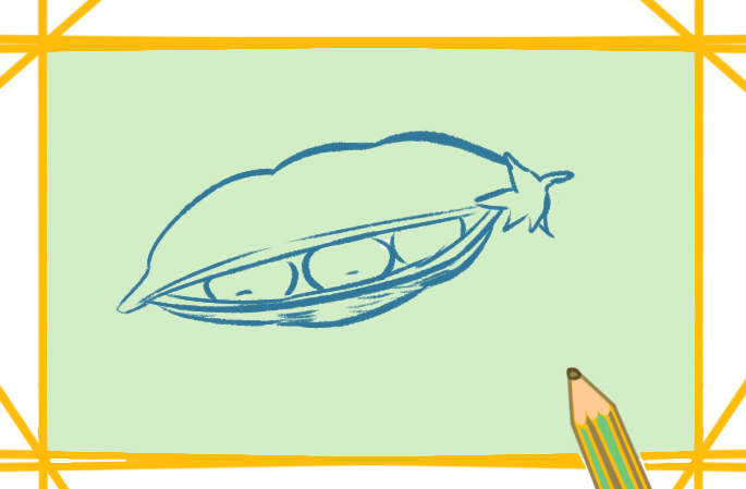 綠色的豌豆<a href=http://www.inspiredelm.com/jianbihua/ target=_blank class=infotextkey>簡筆畫</a>圖片怎么畫