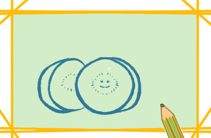 彩色的獼猴桃<a href=http://www.inspiredelm.com/jianbihua/ target=_blank class=infotextkey>簡筆畫</a>圖片怎么畫